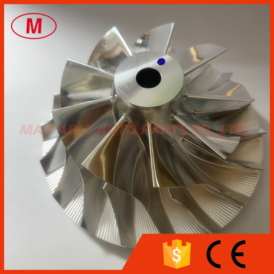 TD09 forward 77.40/110.00mm 9+9blades 49132-40631 Turbo Billet/milling/Aluminum 2618 compressor wheel for 49132-04000, 49132-04010, 49132-04020, 49132-09530, TD09-36QRC-21.0 Earth Moving Construction