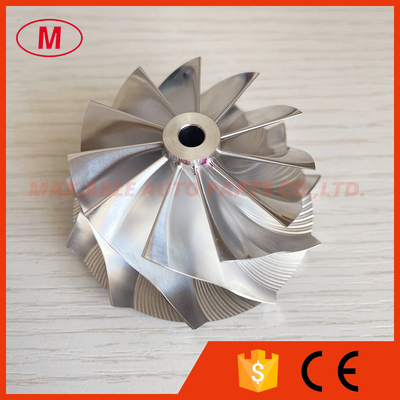 GT15-25 49.50/59.48mm 11+0 blades high performance turbocharger milling/aluminum 2618/billet compressor wheel