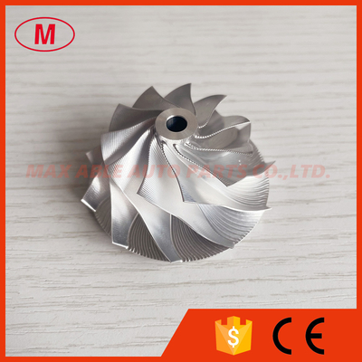 GT15-25 436131-0002/436131-0016 38.62/52.19mm 11+0 blades high performance point milling/snake curve Turbo billet compressor wheel