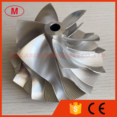 S300 69.66/93.35mm 6+6 blades high performance point milling turbo milling/aluminum 2618/billet compressor wheel