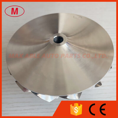 G42-1200 374402/28072 73.36/91.02mm 7+7 blades LEP style Turbocharger milling/aluminum 2618/billet compressor wheel for G42-1200/G42-1200COMPACT/879779-0001/879779-0002/879779-0003/879779-0004