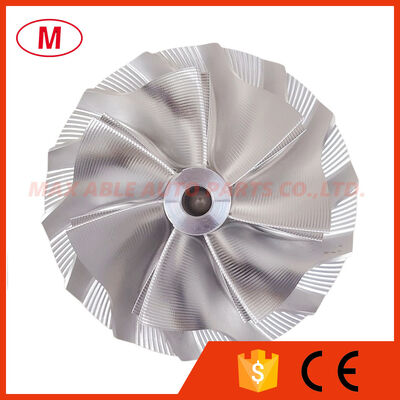 PTE7675 76.44/102.40mm 7+7 blades point milling turbocharger billet compressor wheel for PTE7675 GEN 2 Overall height:55.90mm