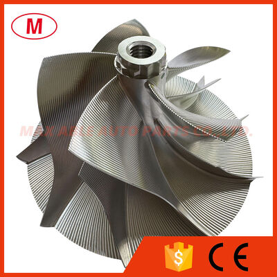 GTX5544R GEN-II forward 871505-0001, 150501-12329 106.50/144.36mm 5+5Blades Point Milling, Dodecagon Nut design, Sharp Trailing Edgeturbo billet/aluminum 2618/Milling compressor wheel FOR 851285-5022S