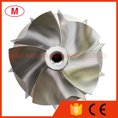 GTX5544R GEN-II forward 871505-0001, 150501-12329 106.50/144.36mm 5+5Blades Point Milling, Dodecagon Nut design, Sharp Trailing Edgeturbo billet/aluminum 2618/Milling compressor wheel FOR 851285-5022S