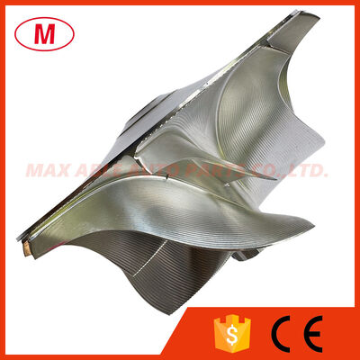 GTX5544R GEN-II forward 871505-0001, 150501-12329 106.50/144.36mm 5+5Blades Point Milling, Dodecagon Nut design, Sharp Trailing Edgeturbo billet/aluminum 2618/Milling compressor wheel FOR 851285-5022S