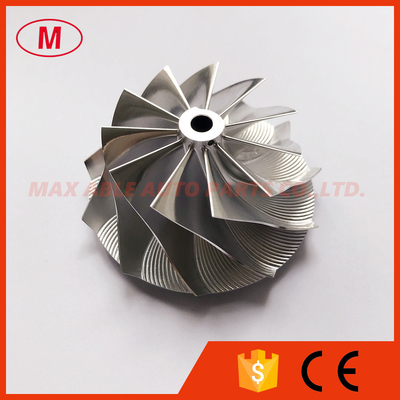 T04S 58.00/76.07mm 11+0 blades High performance turbo Billet/aluminum 2618/milling compressor wheel for racing