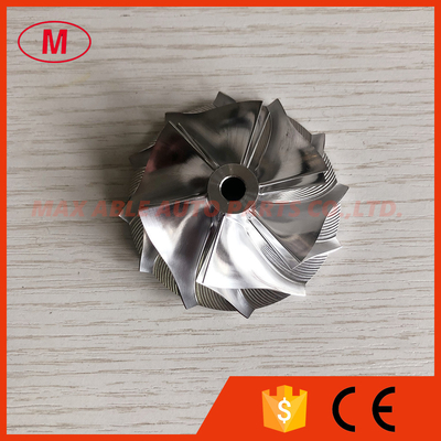 TB25 forward 47.71/60.13mm 6+6 blades 445436-0005 turbo milling/alumimun 2618/billet compressor wheel for TBA