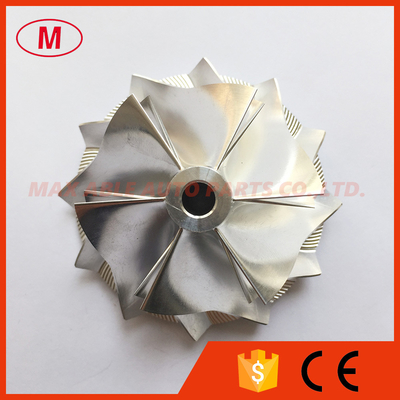 RHF55 Forward 46.50/60.00mm 6+6 blades high performance turbocharger billet/milling/aluminum 2618 compressor wheel