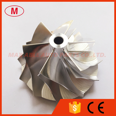 RHF55 Forward 46.50/60.00mm 6+6 blades high performance turbocharger billet/milling/aluminum 2618 compressor wheel