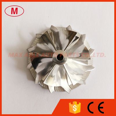K04 43.30/56.08mm 6+6 blades high performance milling/aluminum 2618/billet compressor wheel