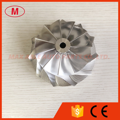 T51RSPL 76.71/102.33mm 11+0 blades turbocharger billet/milling/aluminum 2618 compressor wheel for Racing