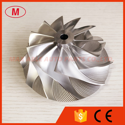 T51RSPL 76.71/102.33mm 11+0 blades turbocharger billet/milling/aluminum 2618 compressor wheel for Racing