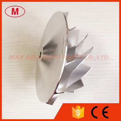T51RSPL 76.71/102.33mm 11+0 blades turbocharger billet/milling/aluminum 2618 compressor wheel for Racing