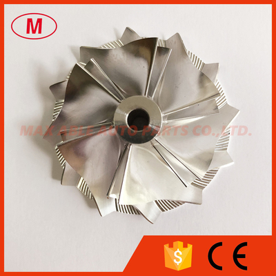 TD04 13G 39.99/51.00mm 6+6 blades high performance Turbo Billet/milling/aluminum 2618 compressor wheel FOR Mitsubishi