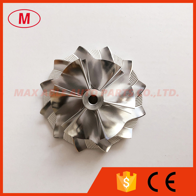 GT15-25 47.73/64.44mm 6+6 blades high performance turbocharger milling/aluminum 2618/billet compressor wheel