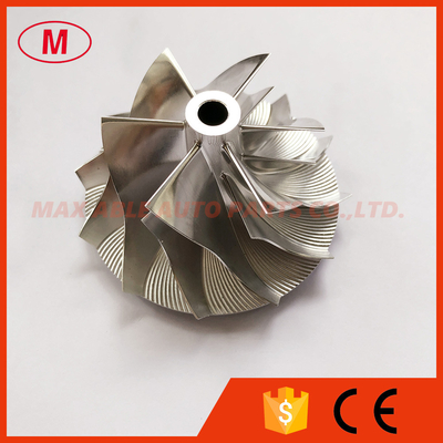 RHF55 forward 46.50/65.00mm 6+6 blades high performance turbocharger milling/aluminum 2618/billet compressor wheel