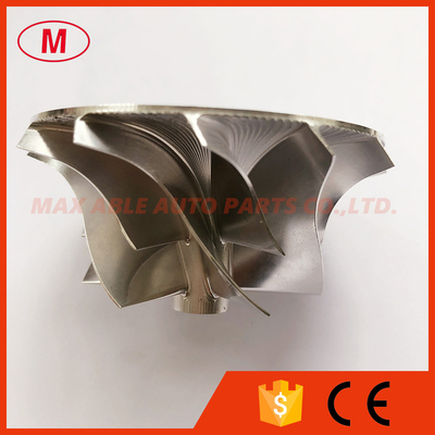 RHF55 forward 46.50/65.00mm 6+6 blades high performance turbocharger milling/aluminum 2618/billet compressor wheel