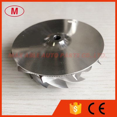 K16 54.70/67.00mm 11+0 Blades Point Milling, Snake Curve turbo aluminum 2618/milling/Billet compressor wheel