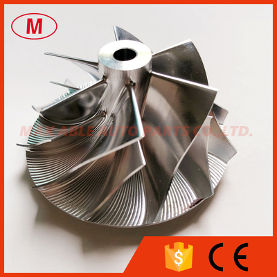 RHF5 reverse 41.80/54.00mm 6+6 blades high performance Turbo Billet/milling/aluminum 2618 compressor wheel