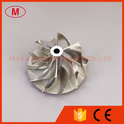 RHF5 45.00/58.00mm 6+6 blades reverse high performance turbo turbocharger aluminum 2618/milling/billet compressor wheel