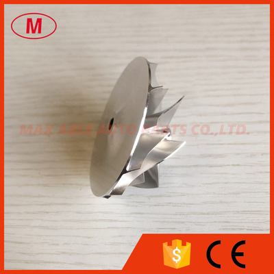 TD04H 15T 6+6 blades 41.93/55.69mm superback Tapered tip angle:0 degree Milling/aluminum 2618/billet compressor wheel