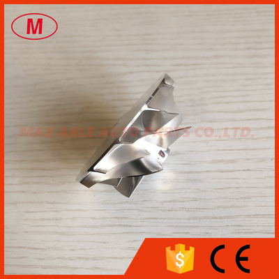 TD04H 15T 6+6 blades 41.93/55.69mm superback Tapered tip angle:0 degree Milling/aluminum 2618/billet compressor wheel