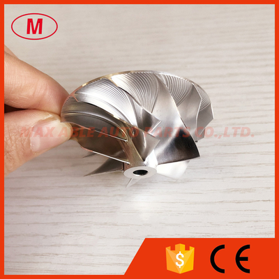 TD04H 15T 6+6 blades 41.93/55.69mm superback Tapered tip angle:0 degree Milling/aluminum 2618/billet compressor wheel