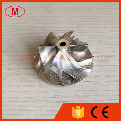 TD04H 15T 6+6 blades 41.93/55.69mm superback Tapered tip angle:0 degree Milling/aluminum 2618/billet compressor wheel