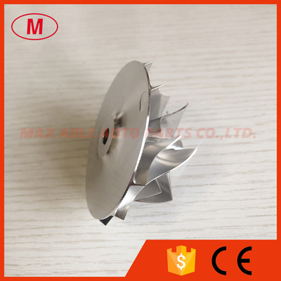 K26 47.42/65.95mm 5326-123-2202 6+6 blades turbo milling/aluminum 2618/billet compressor wheel for 5324-970-7200