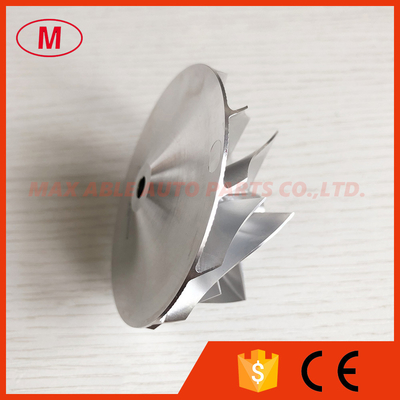 T04E 56.48/74.99mm 442476-0014 6+6 blades high performance turbo milling/aluminum 2618/Billet compressor wheel