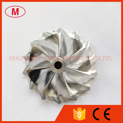 GT2835 53.11/69.00mm 7+7 blades turbo milling/aluminum 2618/billet compressor wheel