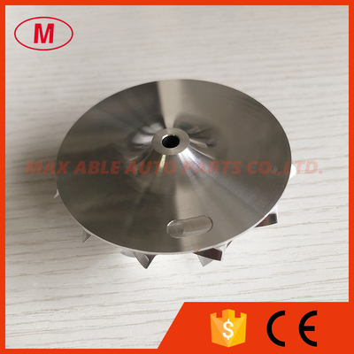 GT15-25 reverse 52.52/68.30mm 6+6 blades High performance turbo aluminum 2618/milling/billet compressor wheel for racing