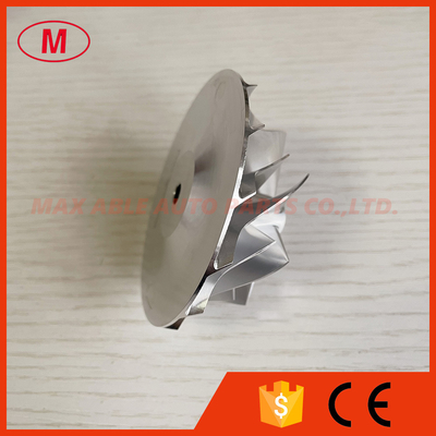 T04S 55.01/76.00mm 7+7 blades turbo aluminum 2618/milling/billet compressor wheel