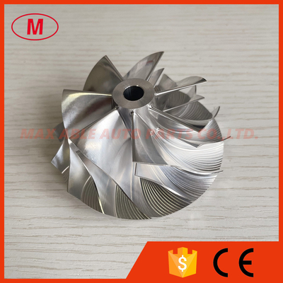 T60 60-1BS 59.07/76.07mm 7+7 blades high blade turbo milling/aluminum 2618/billet compressor wheel for Turbonetics