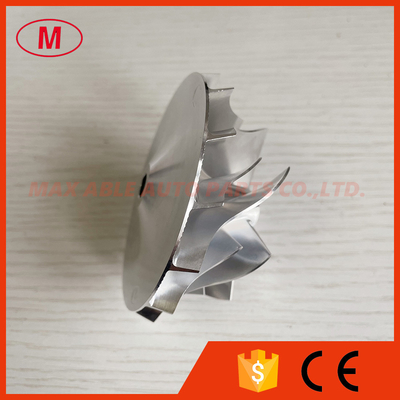 T60 60-1BS 59.07/76.07mm 7+7 blades high blade turbo milling/aluminum 2618/billet compressor wheel for Turbonetics
