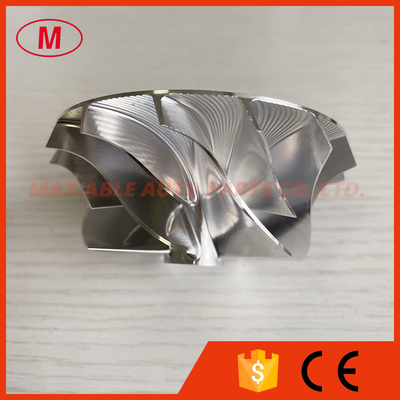 T60 60-1BS 59.07/76.07mm 7+7 blades high blade turbo milling/aluminum 2618/billet compressor wheel for Turbonetics