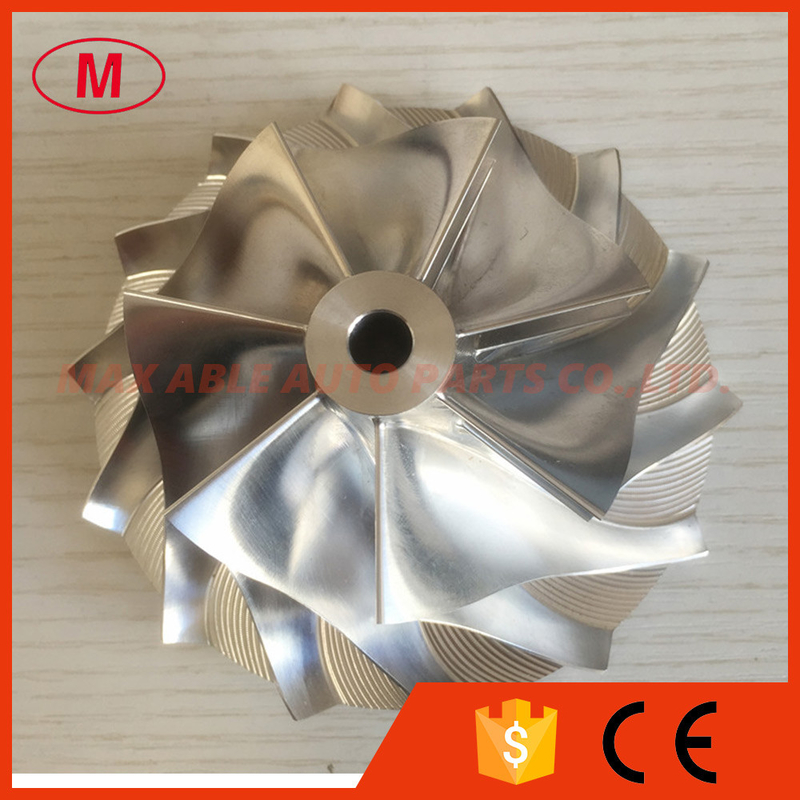 HY55 69.91/103.00mm 7+7 blades high performance turbo billet compressor wheel for 4046945/