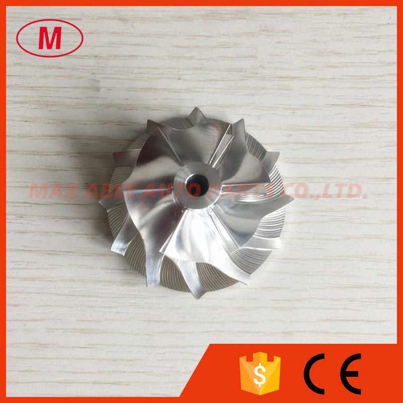 RHF4H 33.47/48.00mm 6+6 blades high performance turbo turbocharger aluminum 2024/Billet/milling compressor wheel for PSA