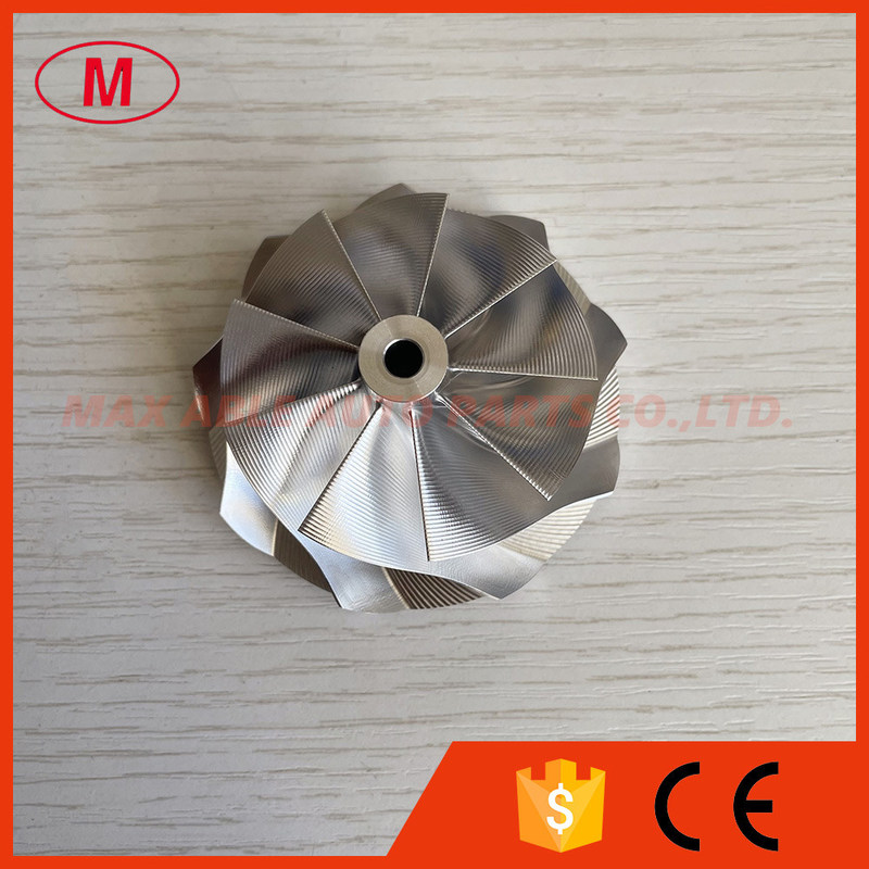 K04 48.35/60.00mm 9+0 Blades Point milling turbo aluminum 2618/Milling/billet compressor wheel