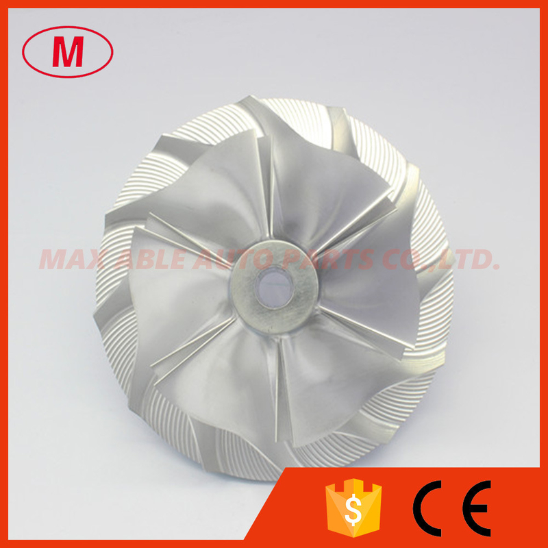 T81 444827-0001/17 75.94/106.00mm 6+6 blades Turbo Billet/milling/aluminum 2024 compressor wheel for 465622-0002/3/4/5