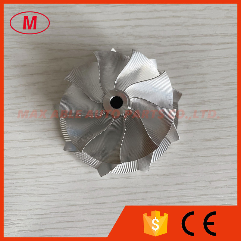 custom reverse 56.00/68.01mm 9+0 blades Point Milling,Snake Curve, Performance Turbo milling/billet compressor wheel