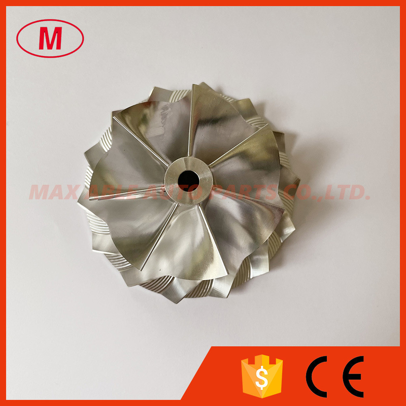 GT30 reverse 57.00/74.00mm 7+7 blades milling/aluminum 2618/billet compressor wheel
