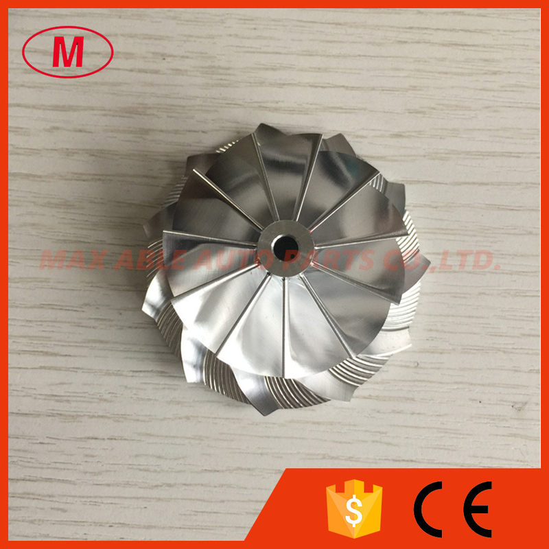 K04 46.39/60.00mm 5306-123-2014 Upgrade 11+0 blades performance billet compressor wheel for 5304-970-0064 upgrade