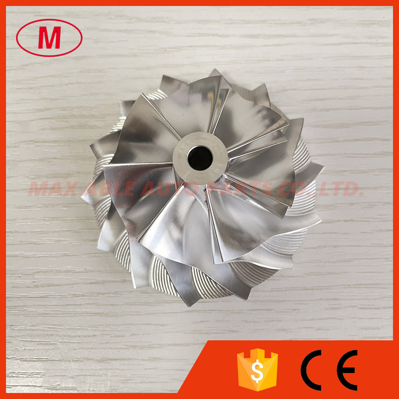 GT3576 53.11/73.00mm 7+7 blades turbo milling/aluminum 2618/billet compressor wheel
