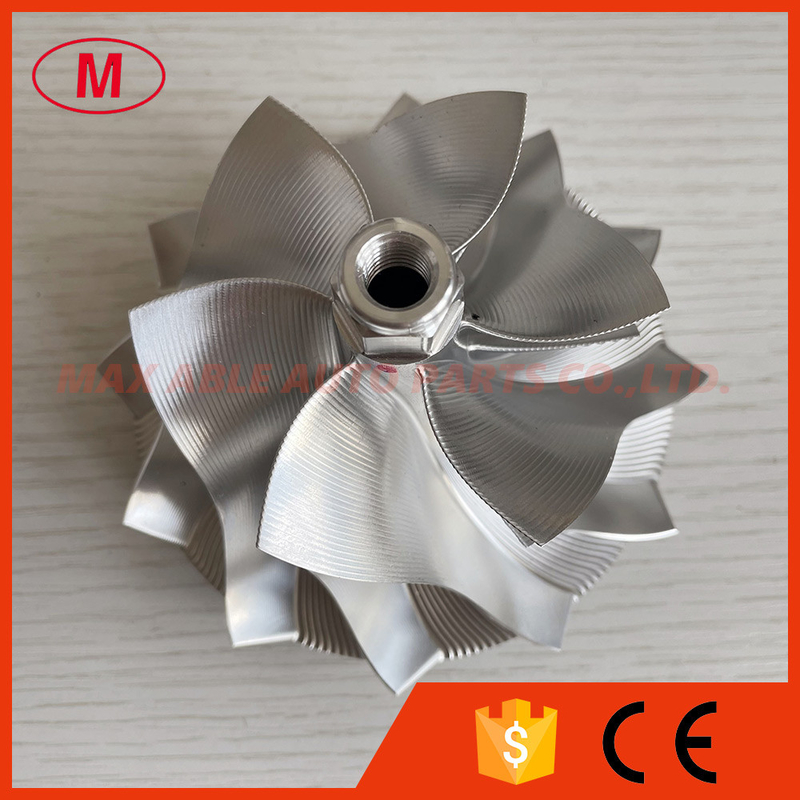 S400 76.20/105.84mm 6+6 blades Point Milling_Inverse Curve, Performance Design Bullet Head turbo billet compressor wheel