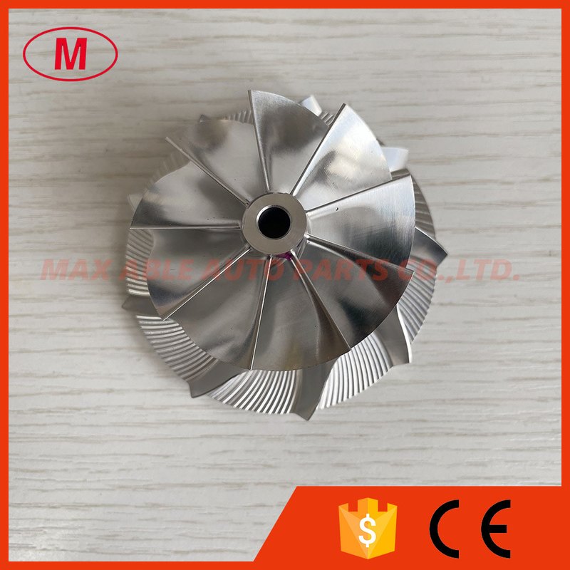 K16 reverse 49.55/67.00mm 9+0blades high performance turbo milling/aluminum 2618/billet compressor wheel
