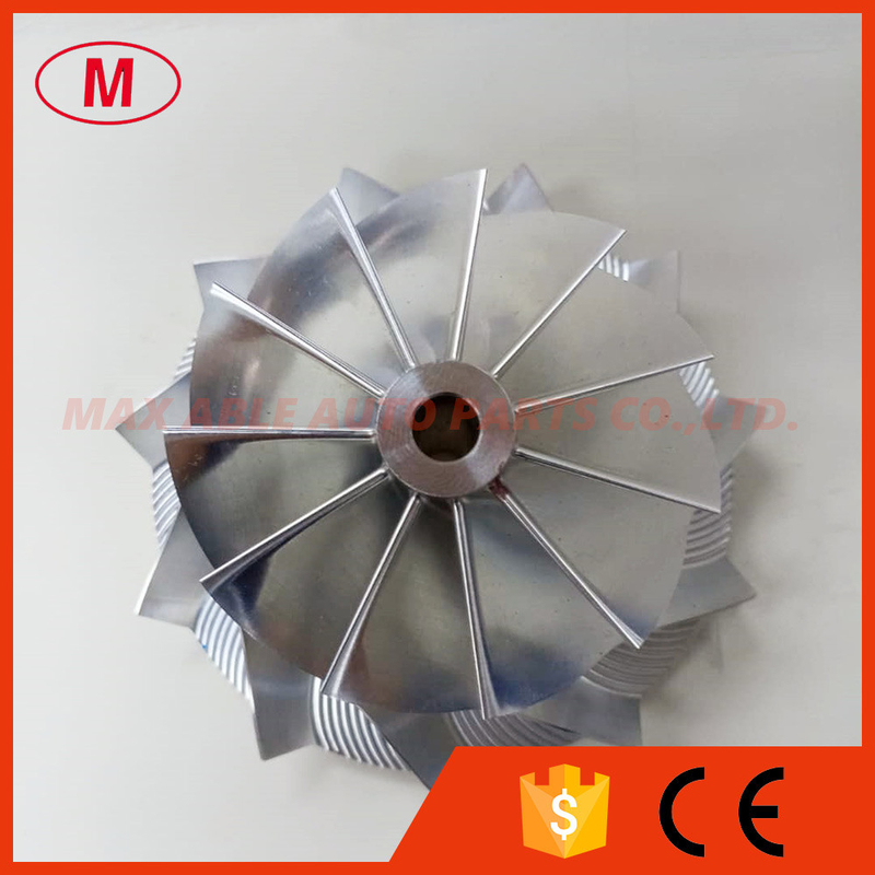 K27 11+0 blades 58.00/76.13mm turbo milling /aluminum 2618/billet compressor wheel