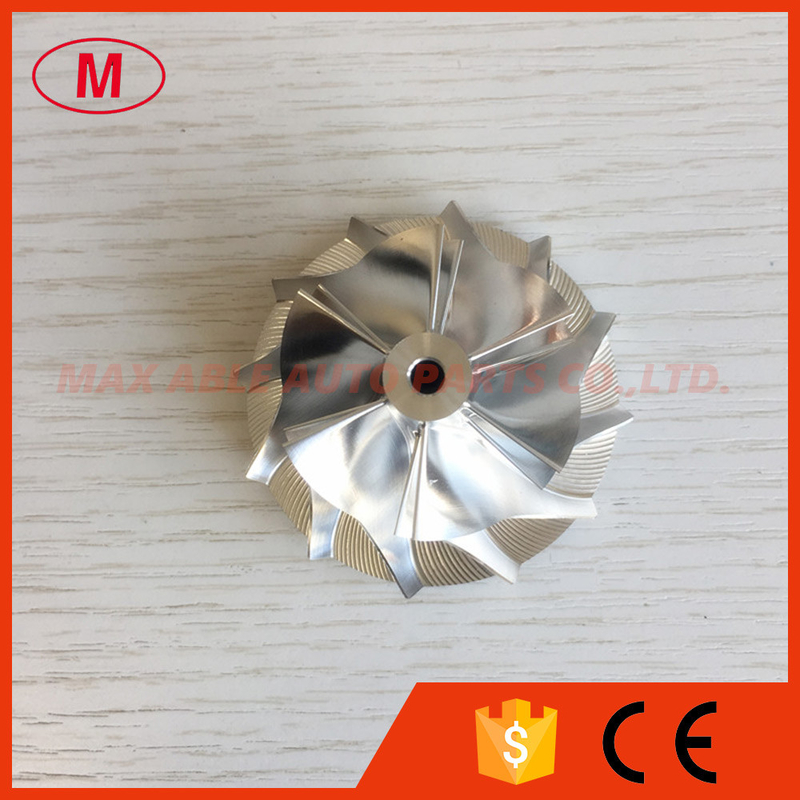 GT1252 786556-0002 Upgrade 38.40/52.00mm 6+6 blades Performance for turbo aluminum 2618/milling/billet compressor wheel