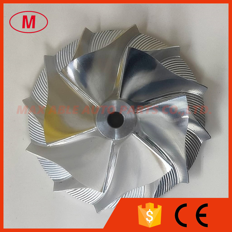 TD03 reverse 36.50/48.00mm 6+6 blades Turbo milling/aluminum 2618/billet compressor wheel