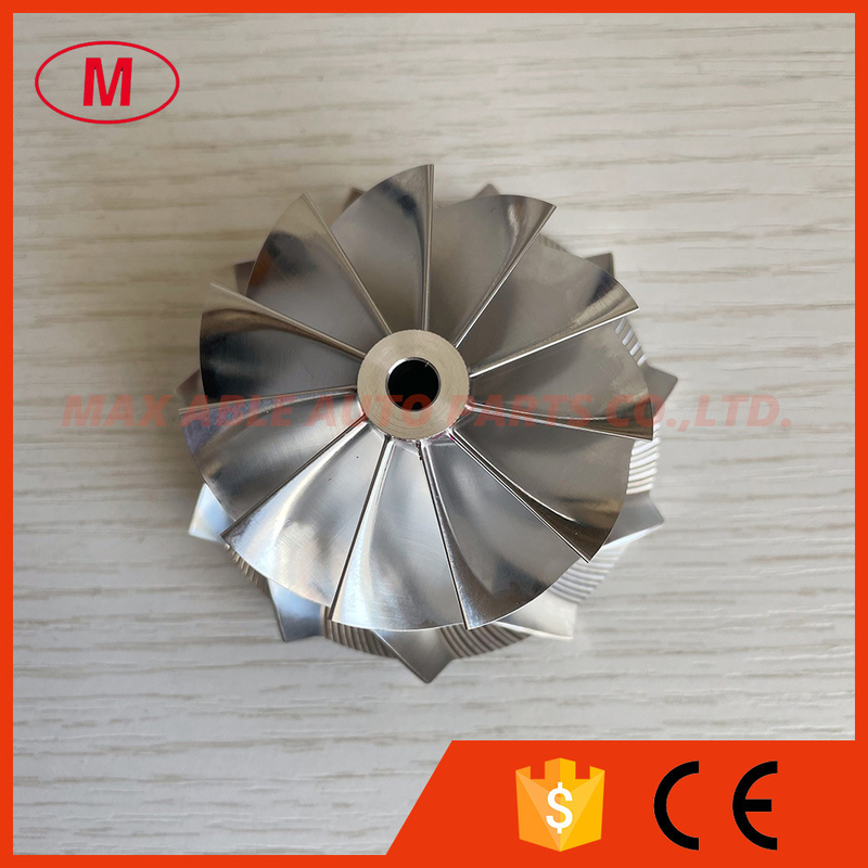 GT15-25 49.50/59.48mm 11+0 blades high performance turbocharger milling/aluminum 2618/billet compressor wheel